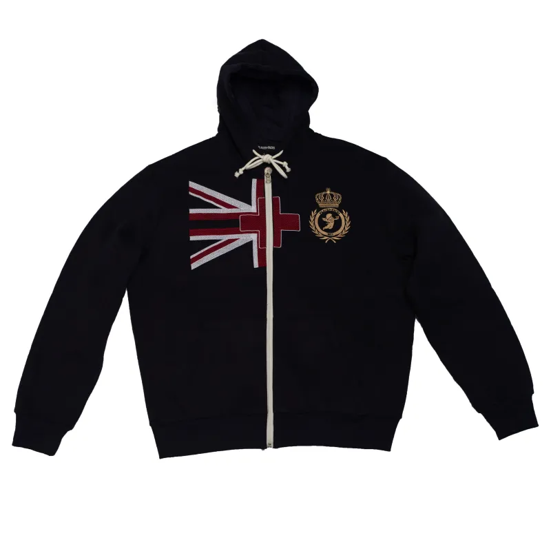 EMBLEM ZIP HOODIE - NAVY sold by Places + Faces