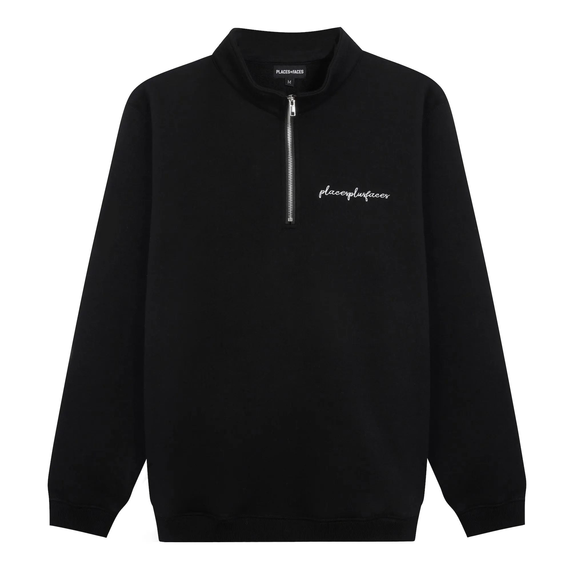 SIGNATURE 1/4 ZIP SWEATSHIRT - BLACK sold by Places + Faces