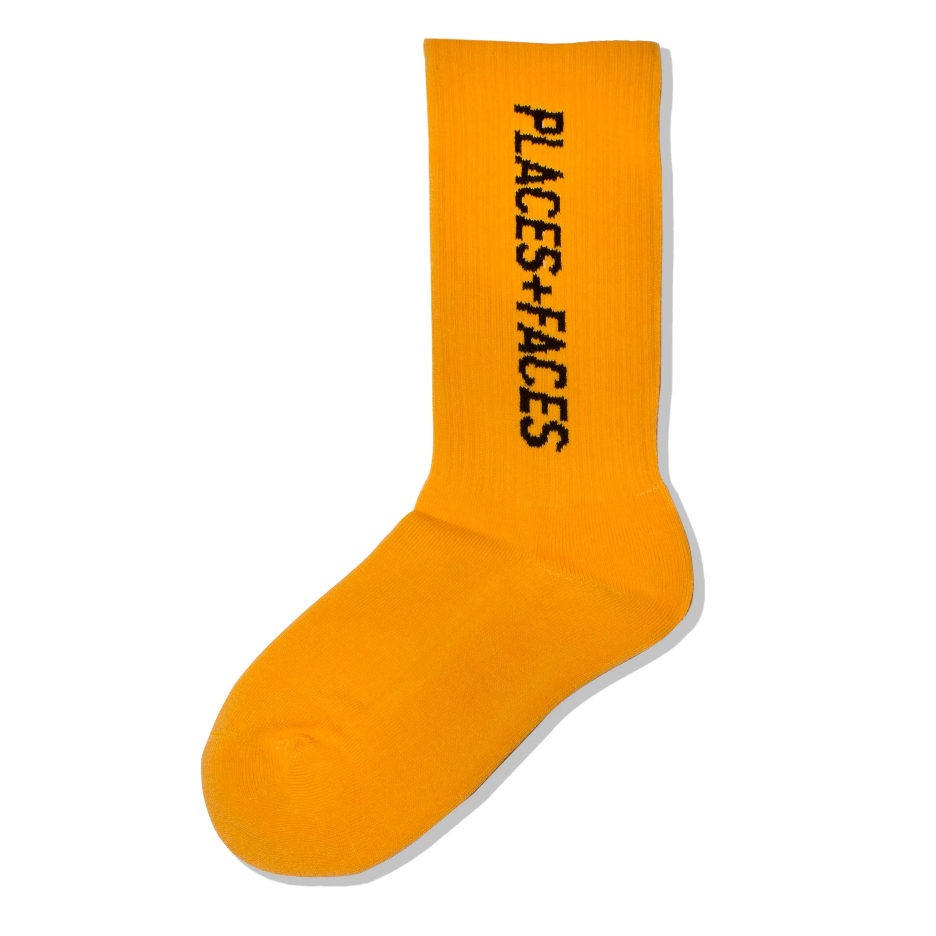ORANGE P+F LOGO SOCKS sold by Places + Faces