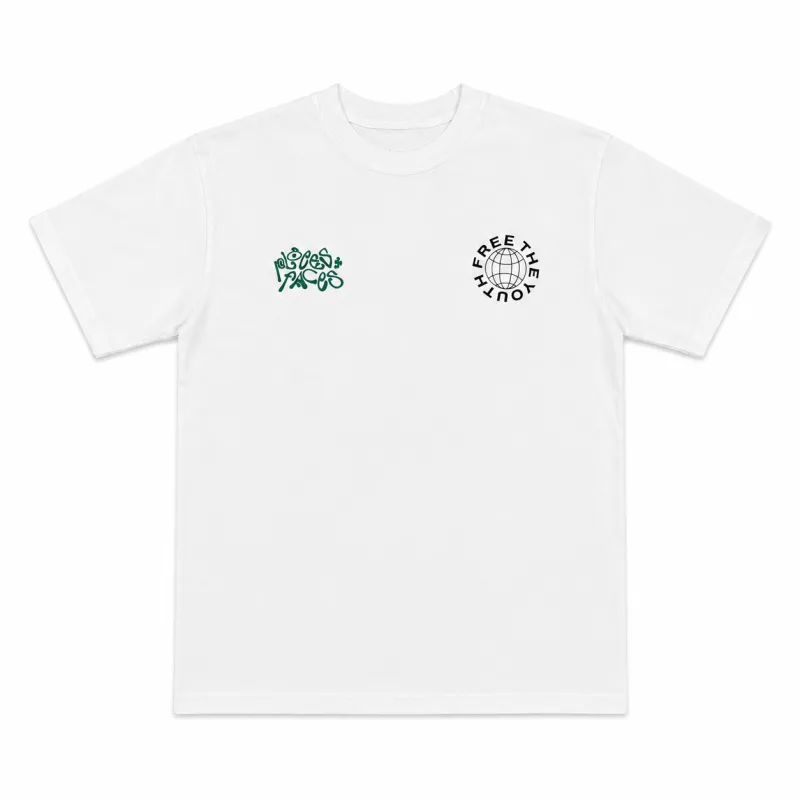 FREETHEYOUTH X P+F T-SHIRT - WHITE made by Places + Faces