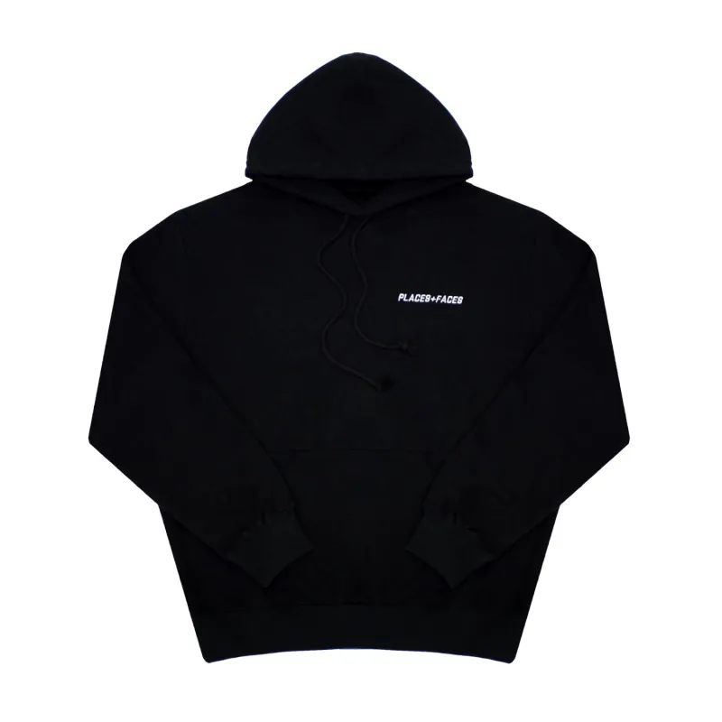 LOGO HOODIE - BLACK made by Places + Faces