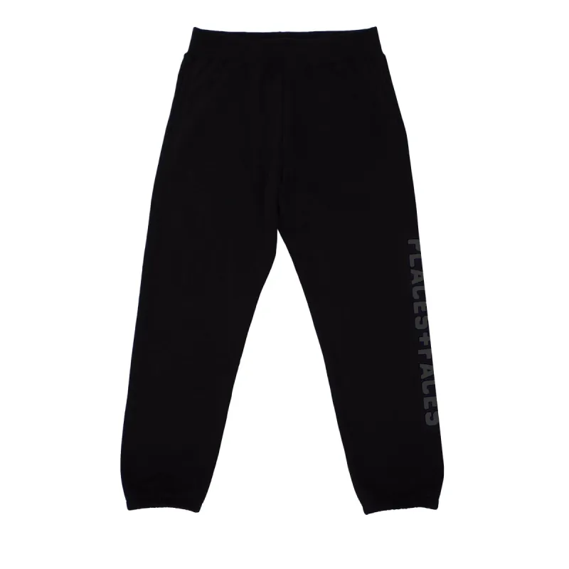REFLECTIVE LOGO BOTTOMS - BLACK ON BLACK sold by Places+Faces