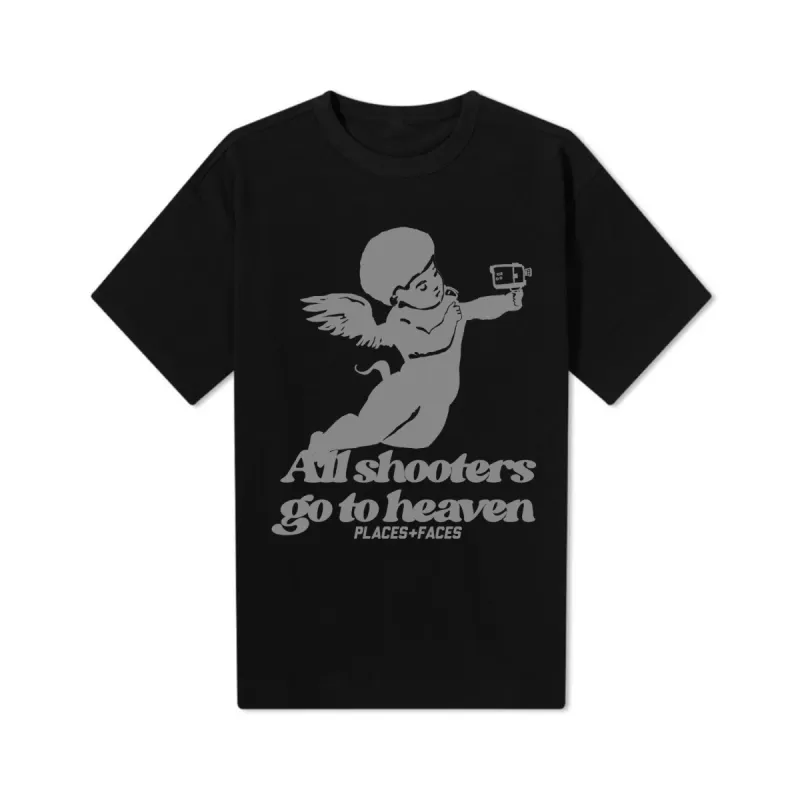 HEAVEN T-SHIRT - BLACK/REFLECTIVE (CLASSIC TEE) sold by Places+Faces