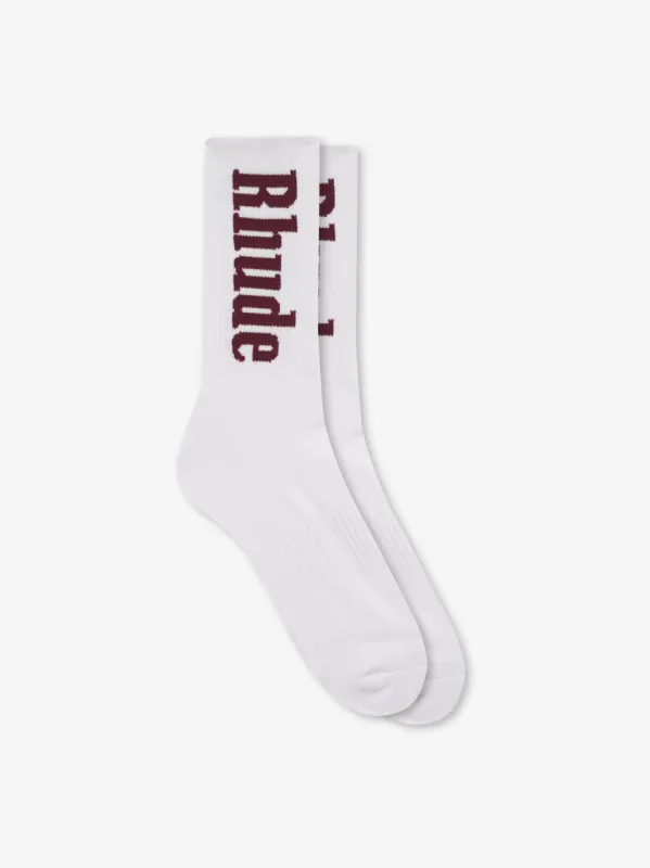 RH VERTICAL LOGO SOCK sold by Rhude