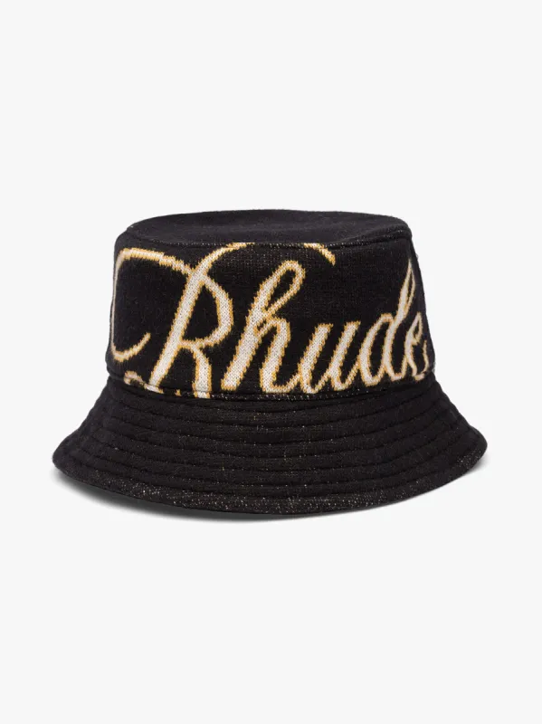 KNIT SCRIPT BUCKET HAT sold by Rhude