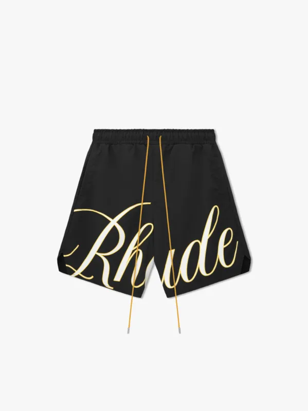 SCRIPT LOGO SWIM SHORTS sold by Rhude