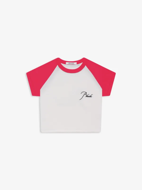 RHUDE SCRIPT LOGO BABY TEE sold by Rhude