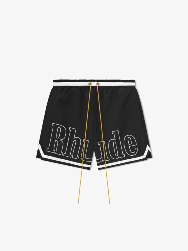 RHUDE BASKETBALL SWIM TRUNKS sold by Rhude