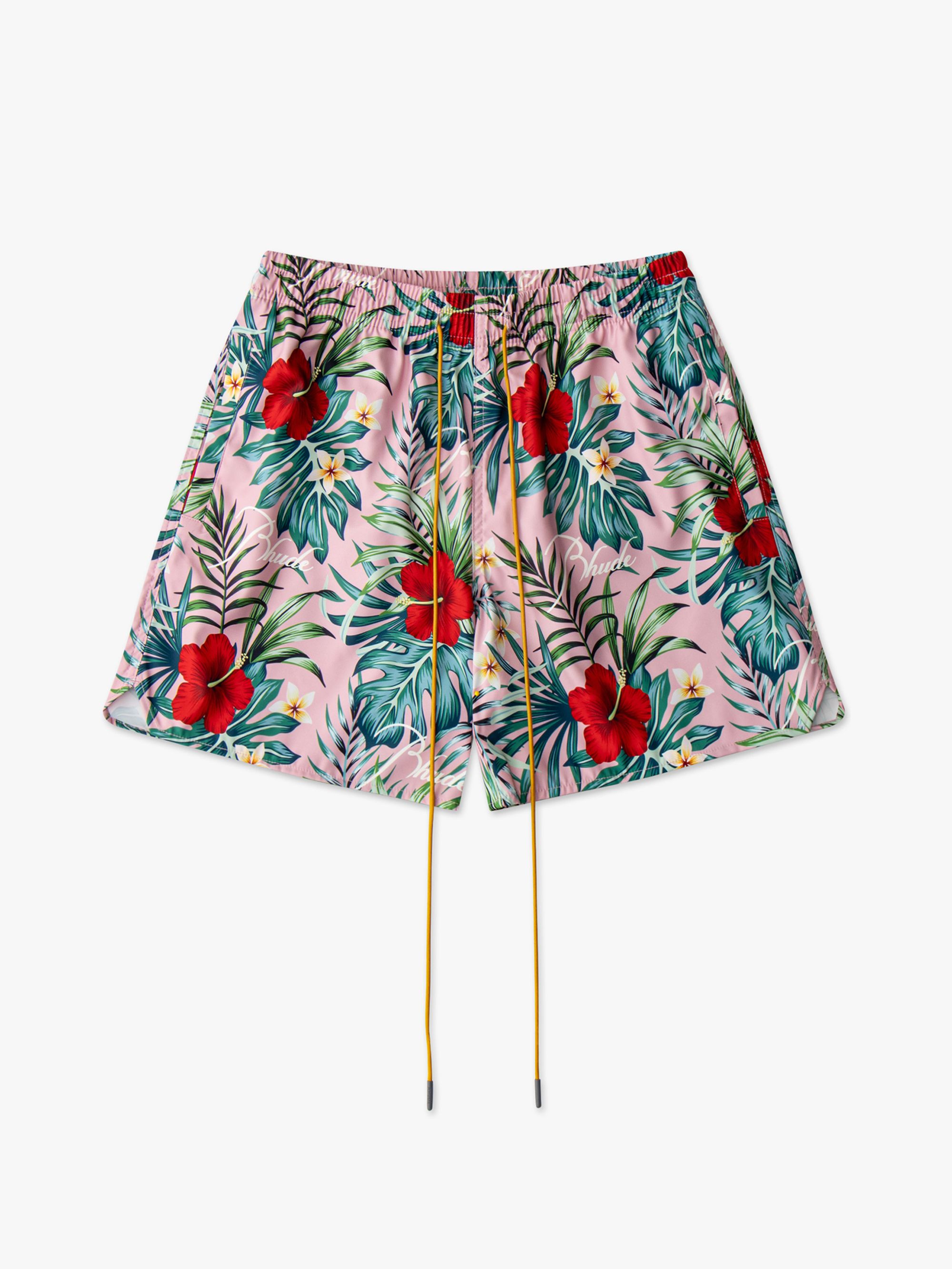 HAWAIIAN LOGO SWIM TRUNKS sold by Rhude