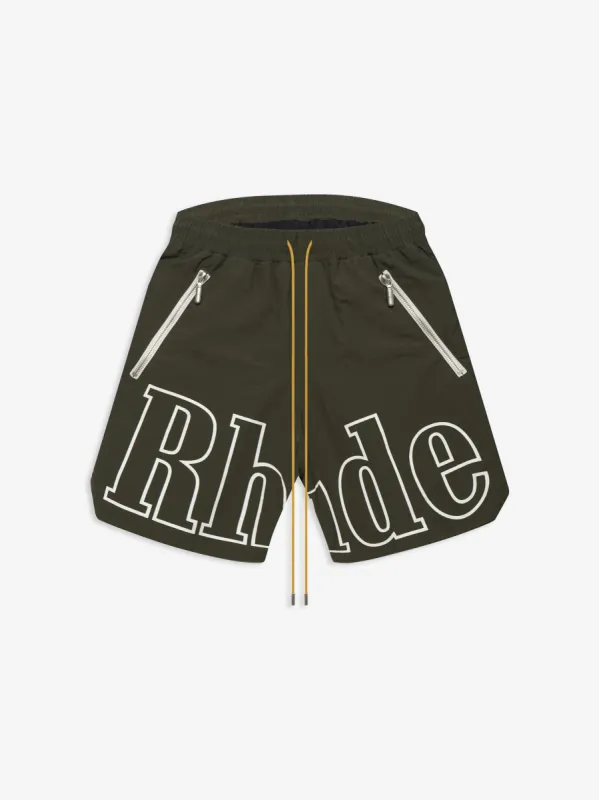 RH LOGO SHORTS sold by Rhude