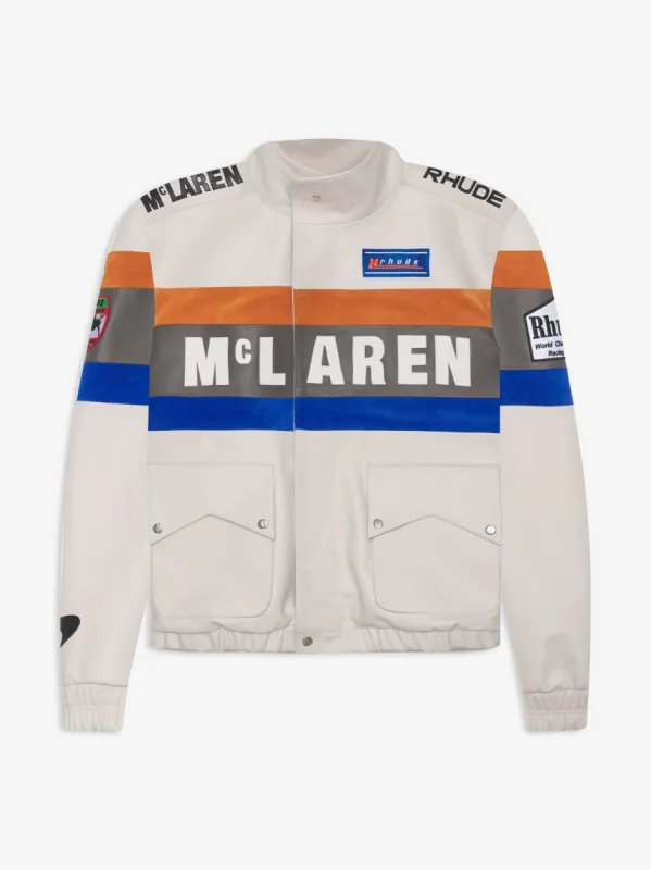 LEATHER RHACING JACKET sold by Rhude