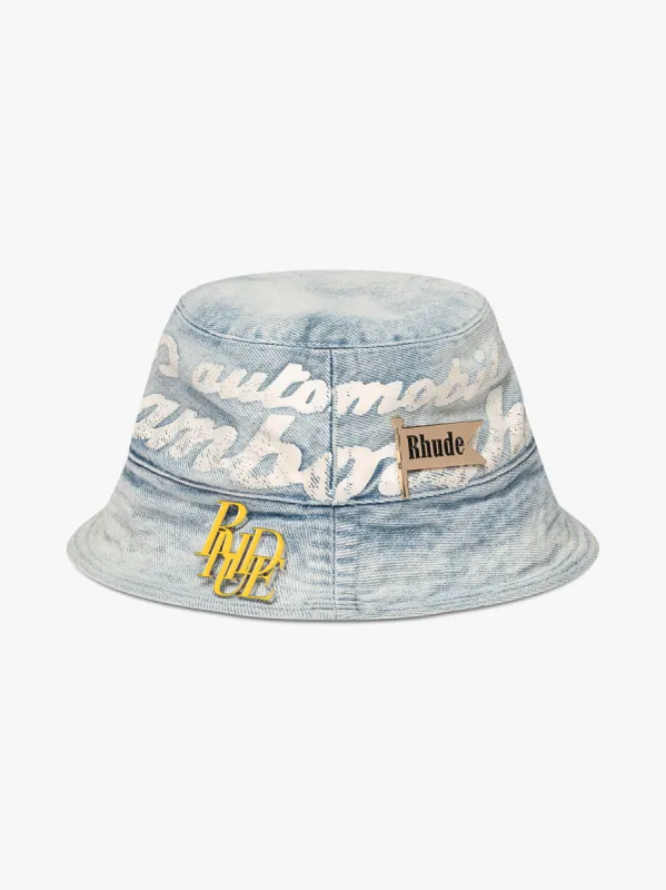LAMBORGHINI DENIM BUCKET HAT sold by Rhude