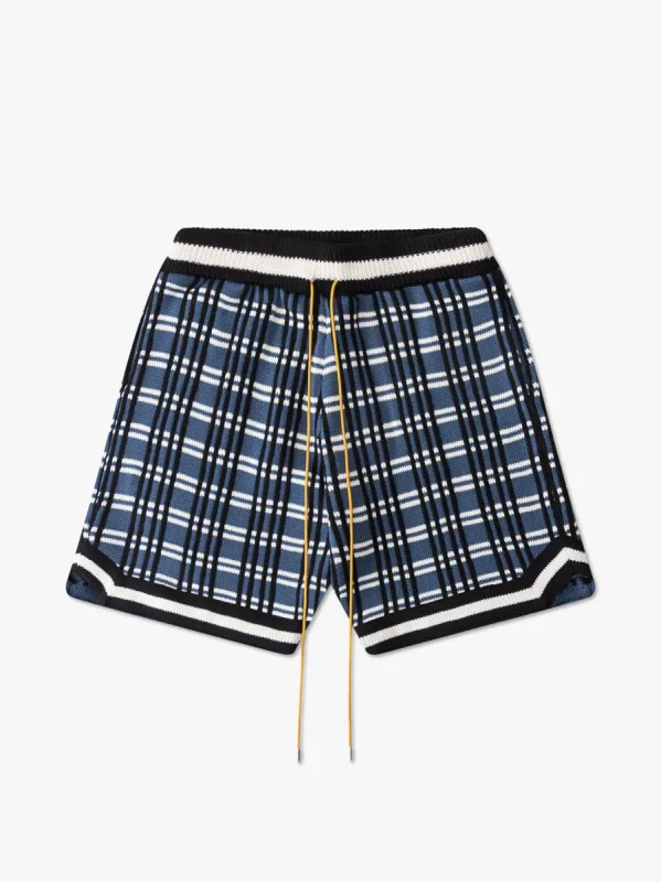 PLAID BASKETBALL KNIT SHORT made by Rhude