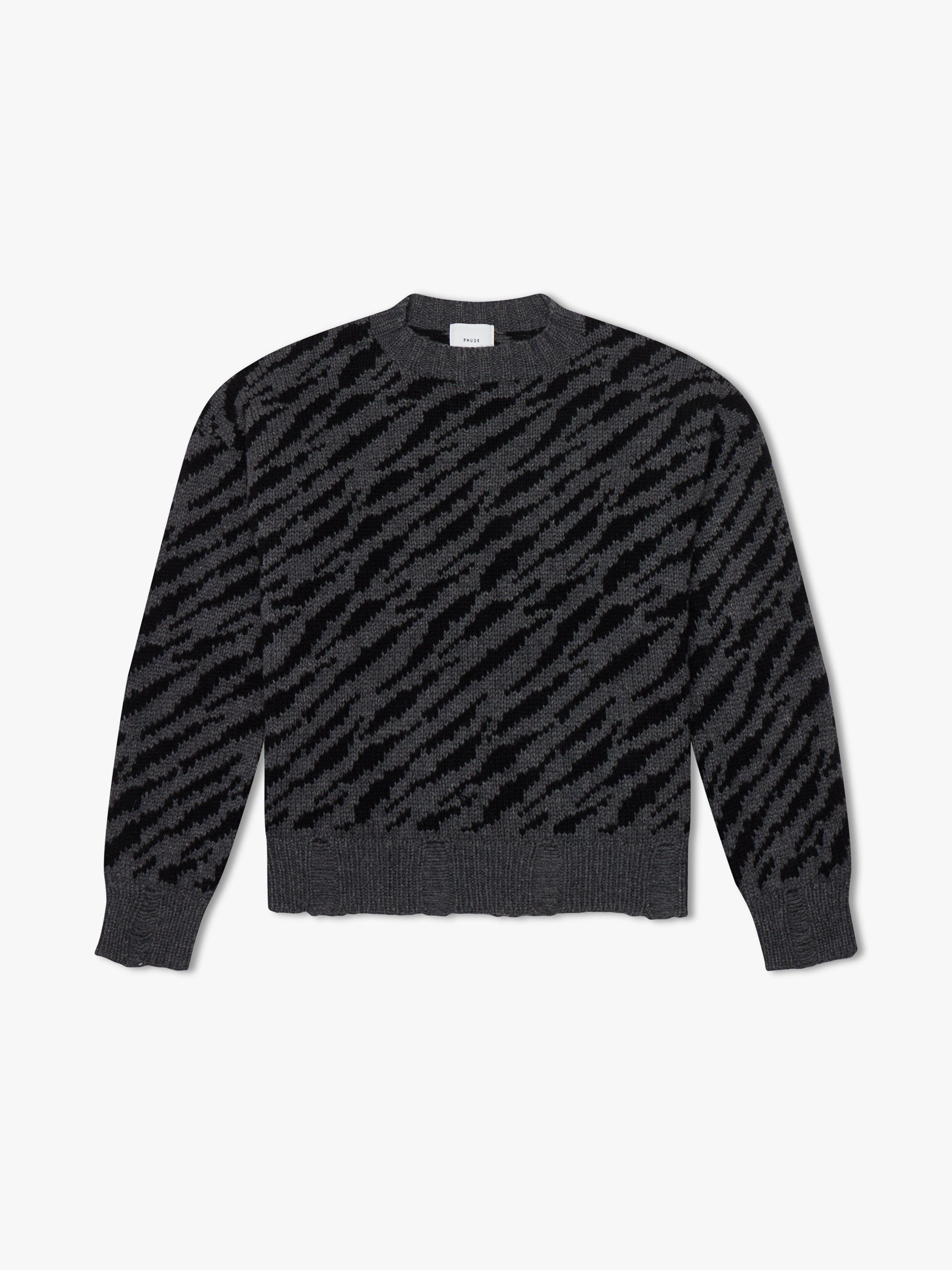 ZEBRA KNIT CREWNECK sold by Rhude