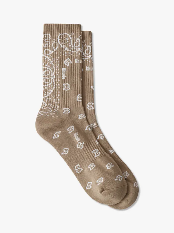 BANDANA JACQUARD SOCKS sold by Rhude