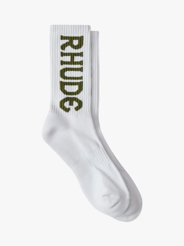 RH VERTICAL LOGO SOCKS sold by Rhude