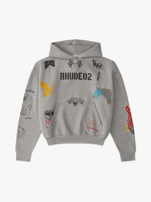 RHUDE SCRIBBLE HOODIE sold by Rhude