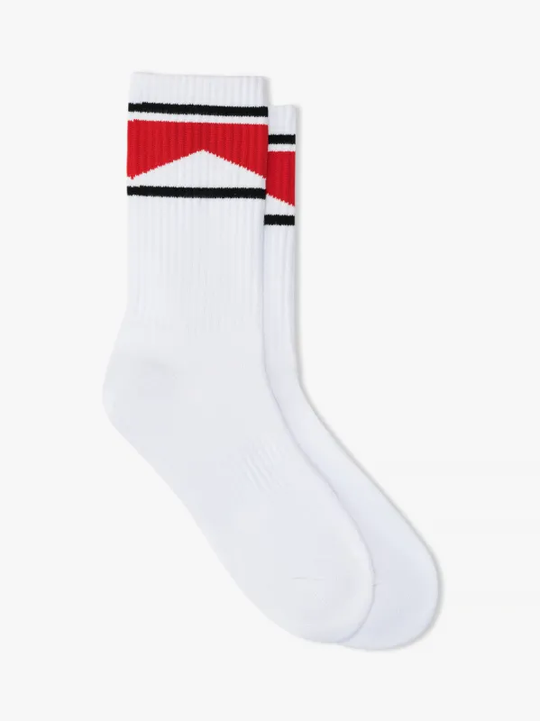 CHEVRON LOGO SOCKS sold by Rhude