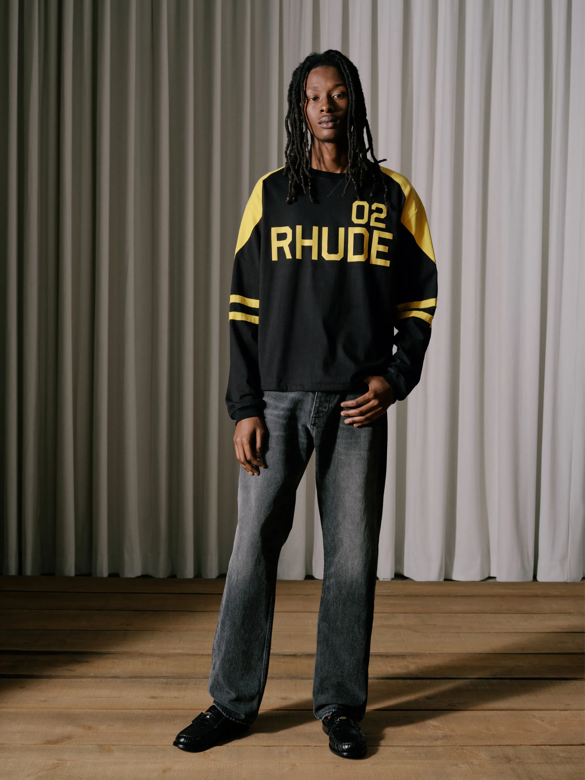 RHUDE 02 STRIPE LS TEE sold by Rhude product image thumbnail 2