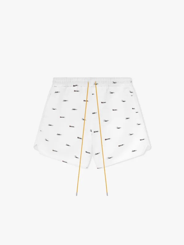 RHUDE CRUISE PATTERN DENIM SHORT sold by Rhude