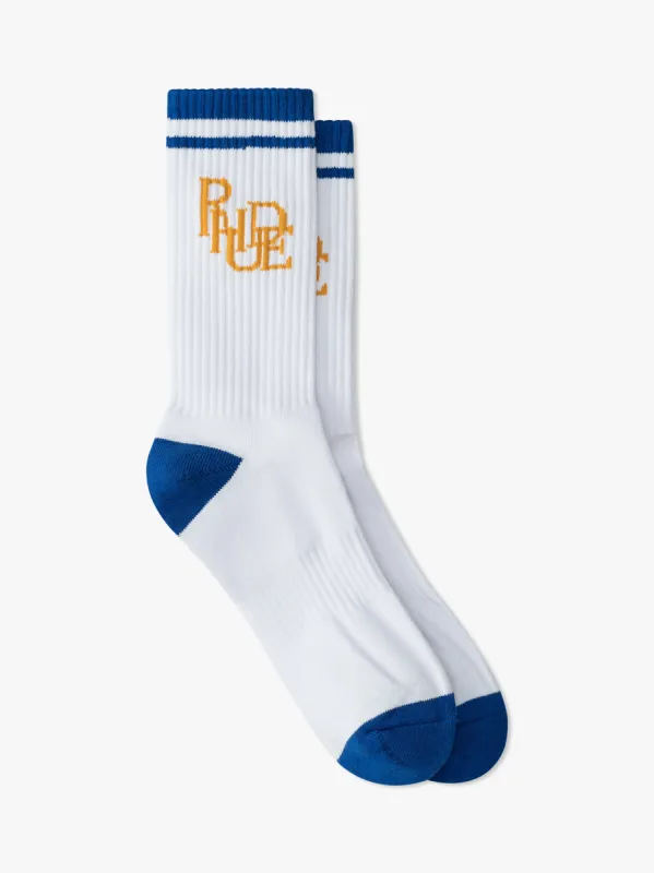 RHUDE SCRIBBLE LOGO SOCK sold by Rhude