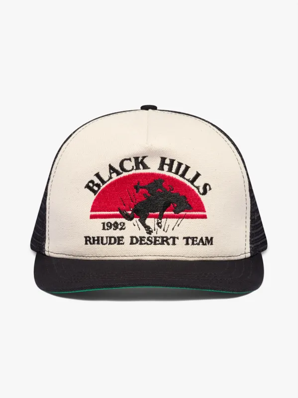 BLACK HILLS CANVAS TRUCKER HAT sold by Rhude