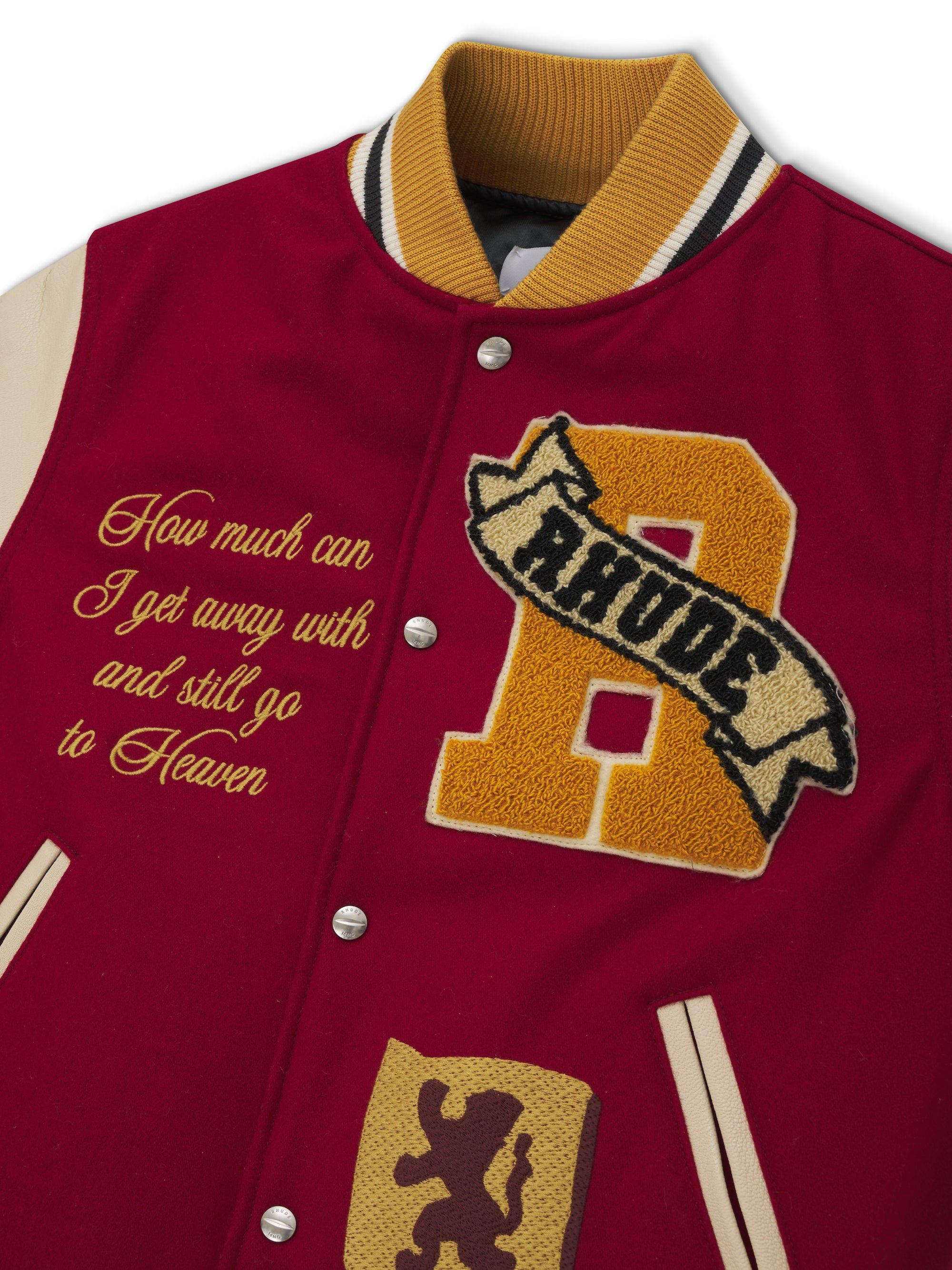 LE VALLEY VARSITY JACKET sold by Rhude product image thumbnail 3