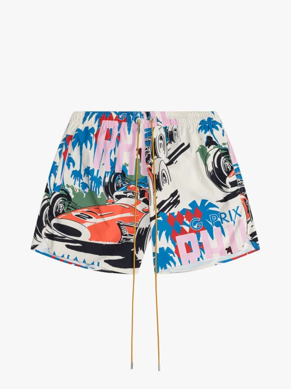 RHUDE GRAND PRIX SWIM TRUNKS sold by Rhude