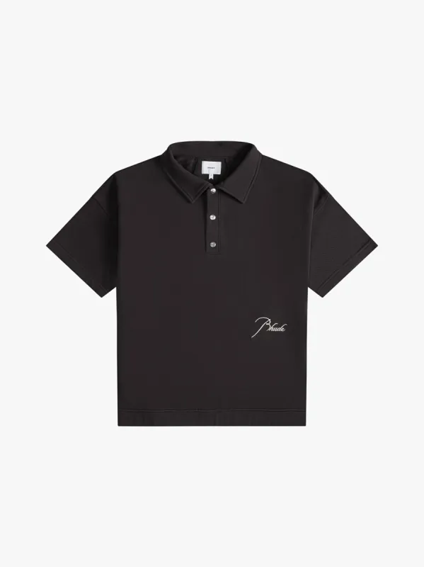 PIQUE SNAP SHORT SLEEVE POLO sold by Rhude