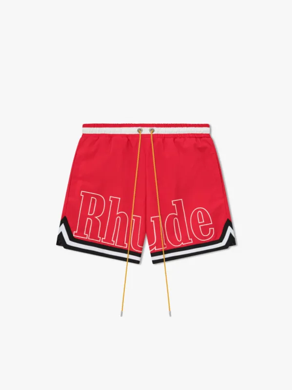 RHUDE BASKETBALL SWIM TRUNKS sold by Rhude