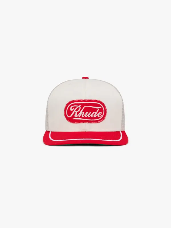 RHUDE PATCH TRUCKER HAT sold by Rhude