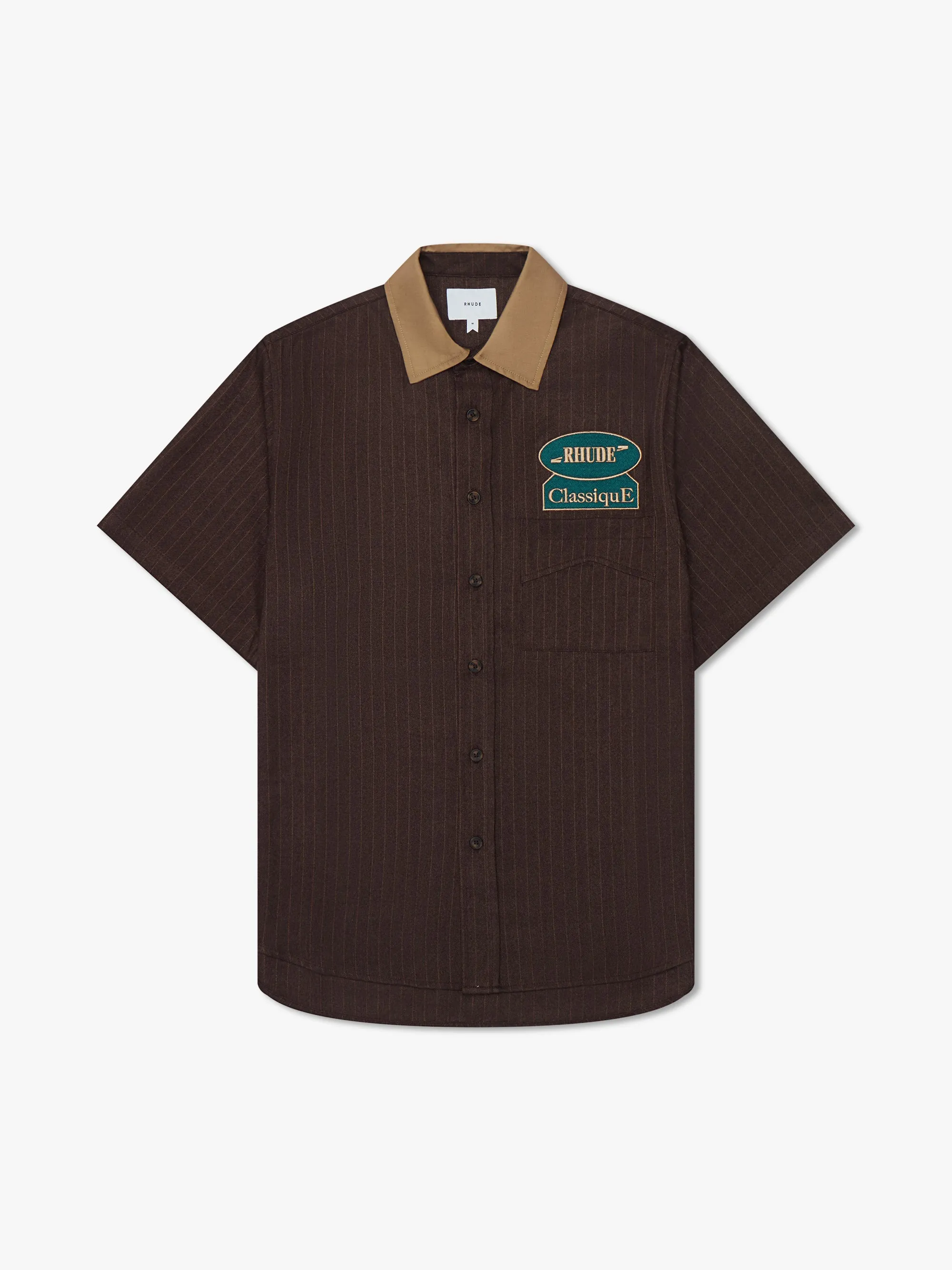 TWILL STRIPE MECHANIC BUTTON DOWN sold by Rhude