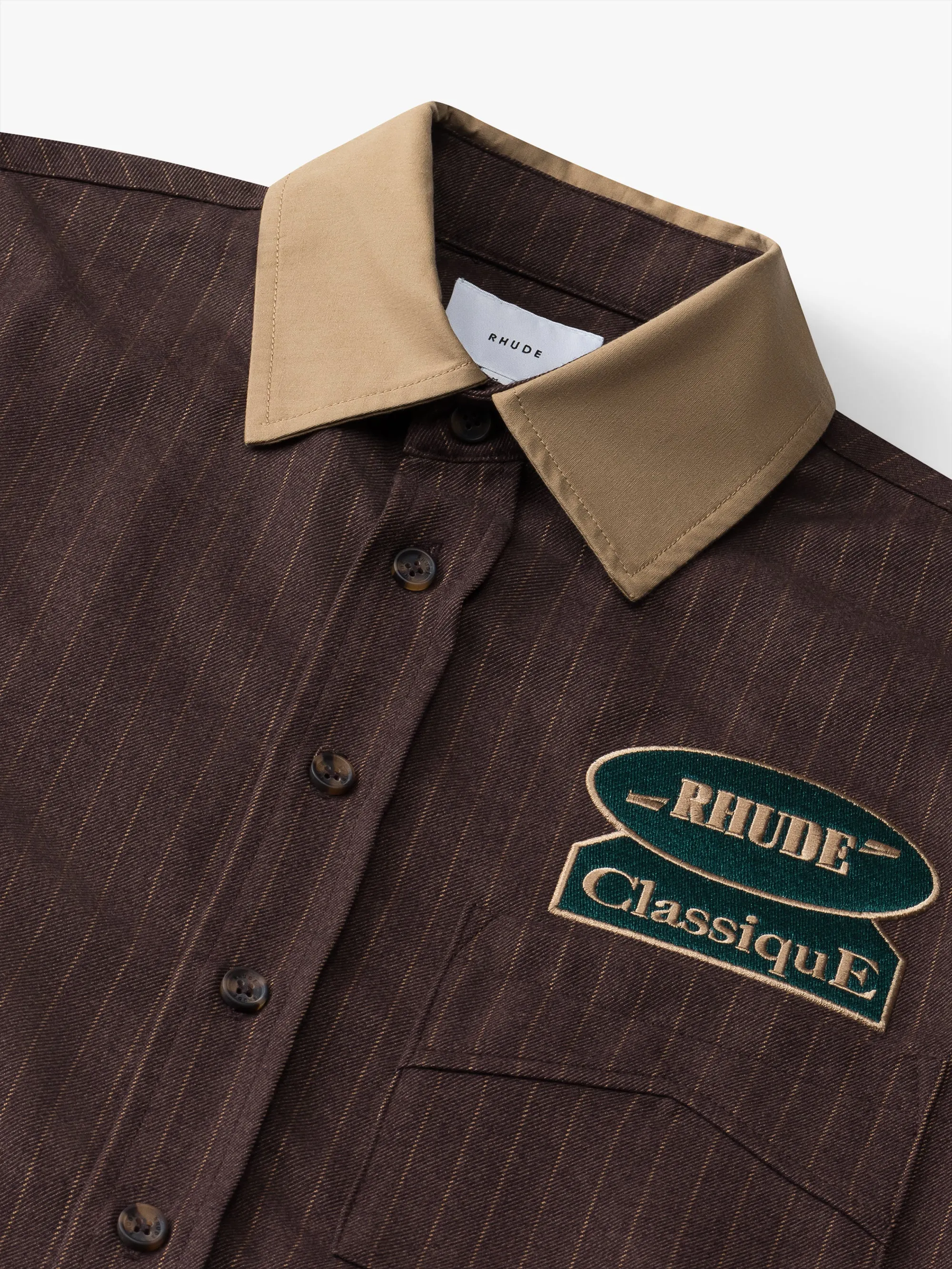 TWILL STRIPE MECHANIC BUTTON DOWN sold by Rhude product image thumbnail 3