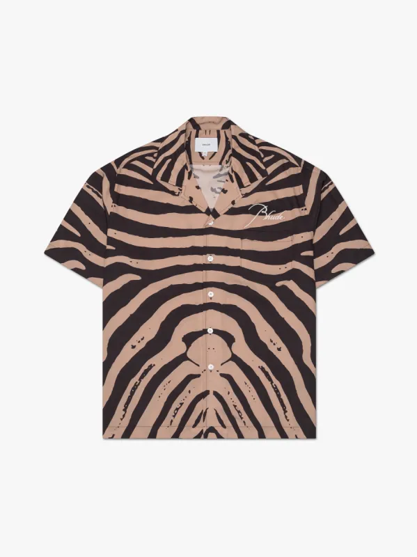 ZEBRA SILK BUTTON DOWN sold by Rhude