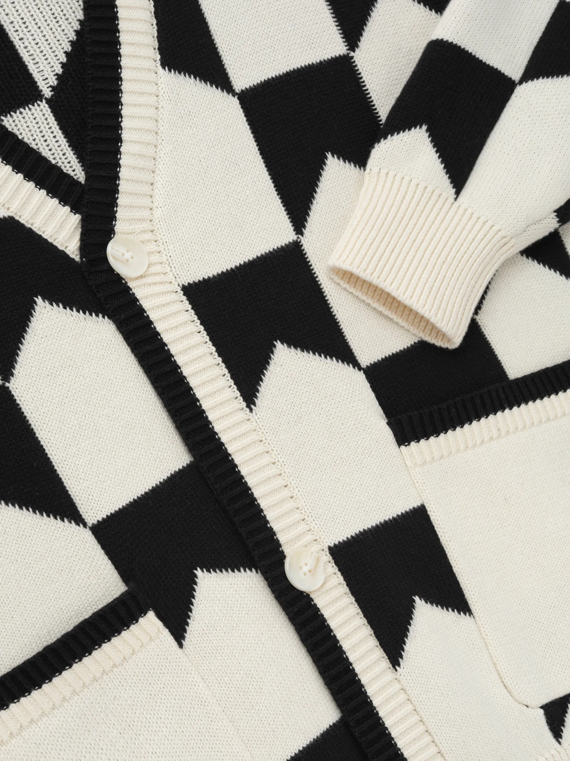 CHEVRON CHECKERED KNIT CARDIGAN sold by Rhude product image thumbnail 5