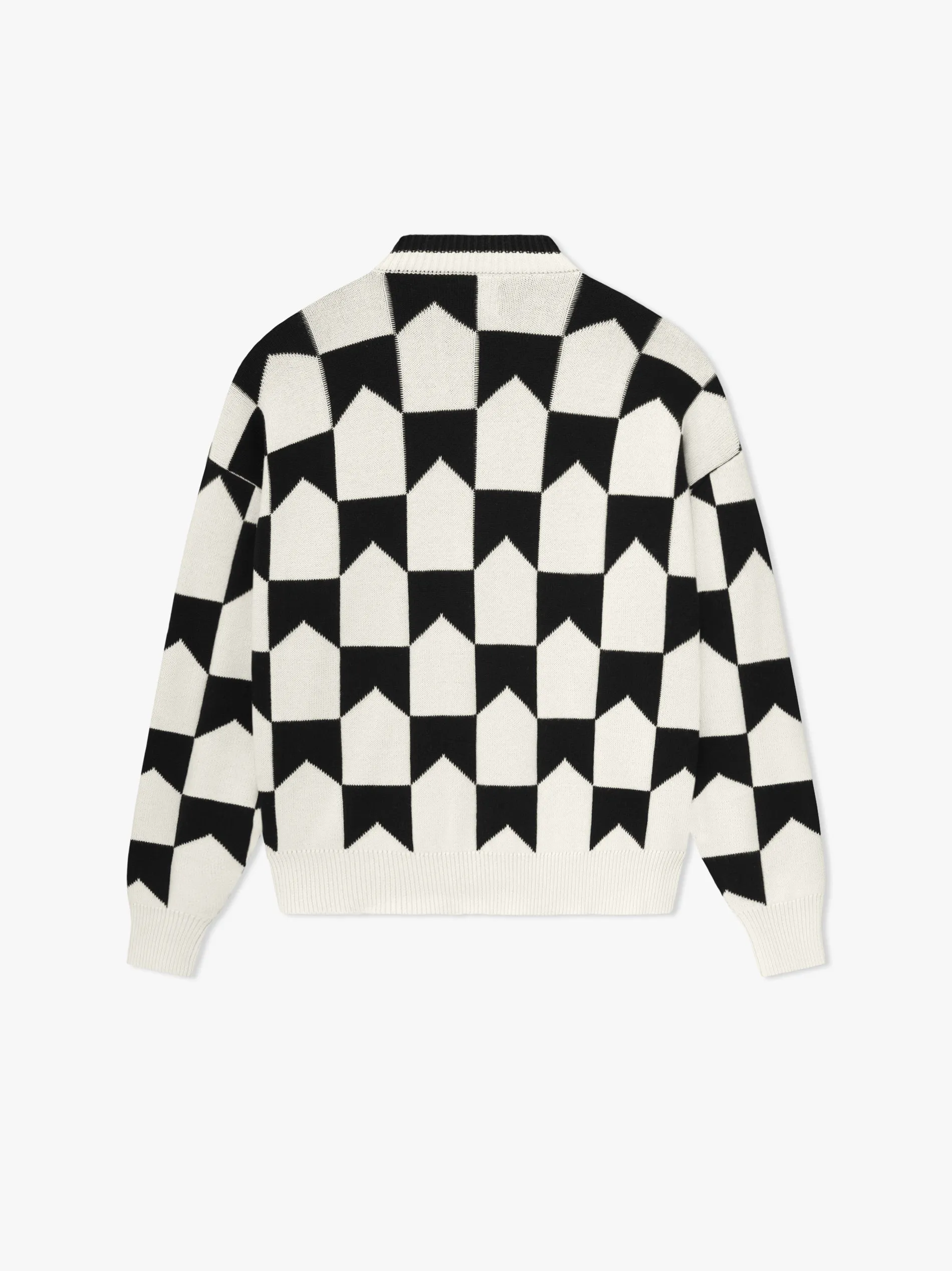CHEVRON CHECKERED KNIT CARDIGAN sold by Rhude product image thumbnail 3