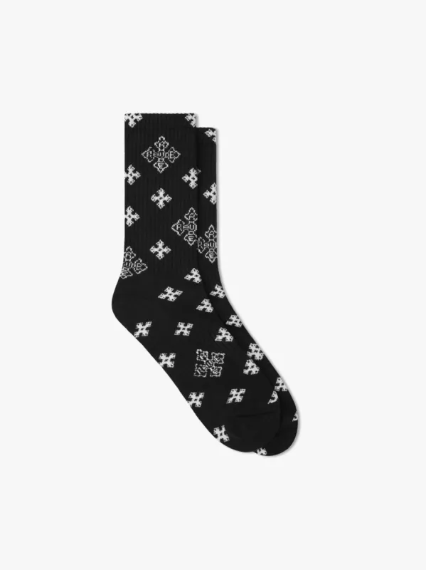 CROSS PAISLEY JACQUARD SOCK sold by Rhude