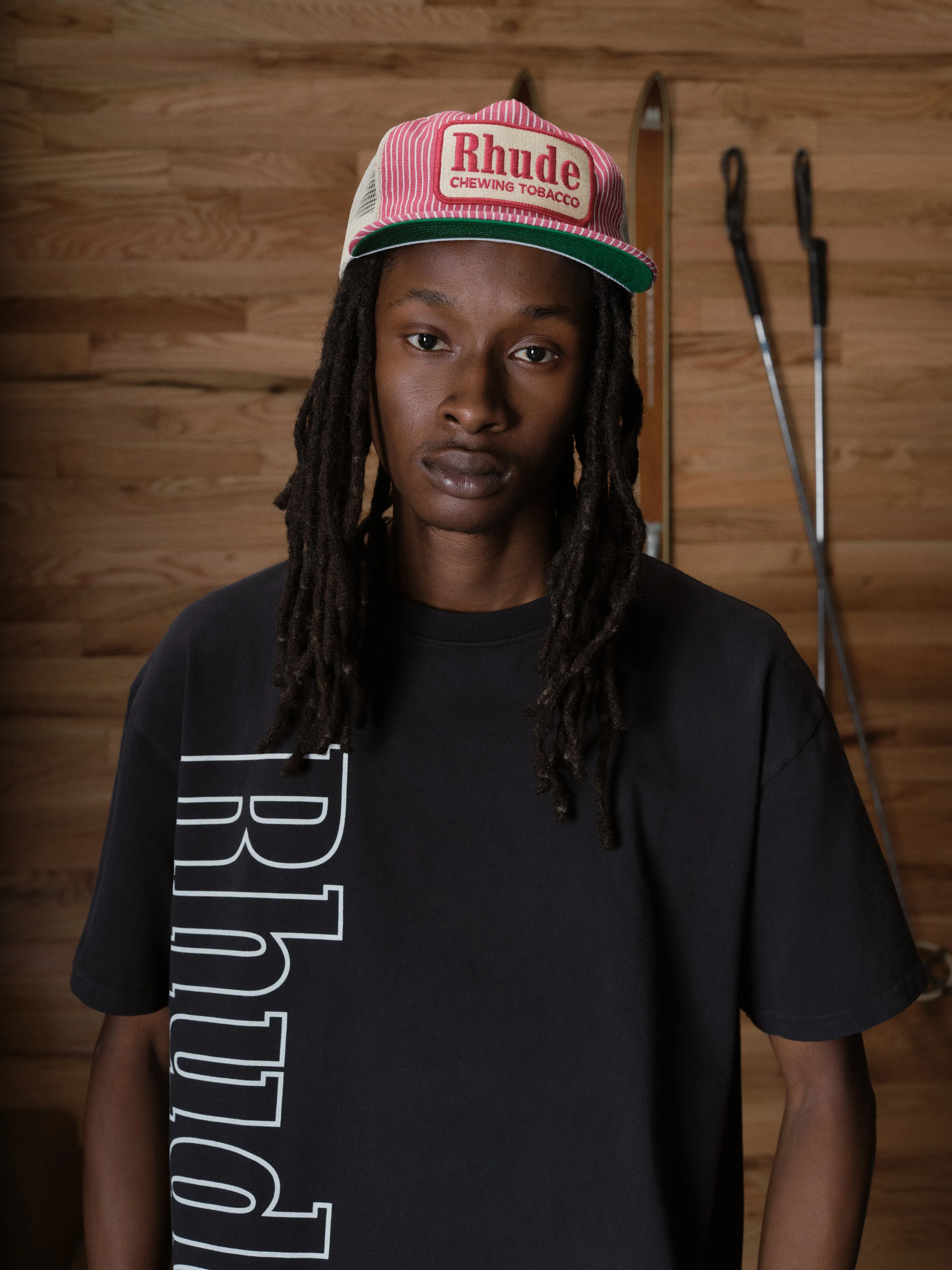 RED STRIPED TOBACCO TRUCKER HAT sold by Rhude product image thumbnail 2