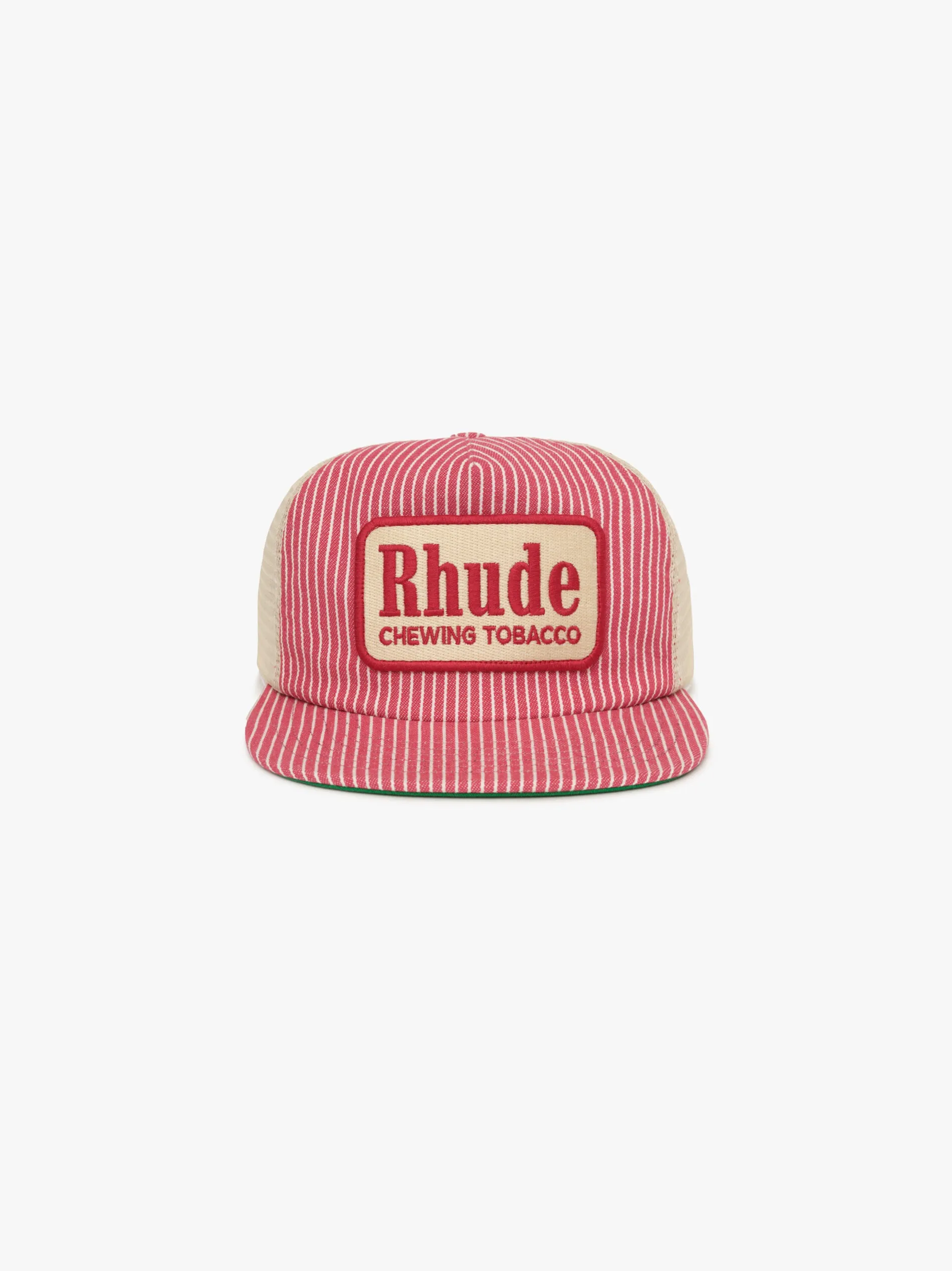 RED STRIPED TOBACCO TRUCKER HAT sold by Rhude