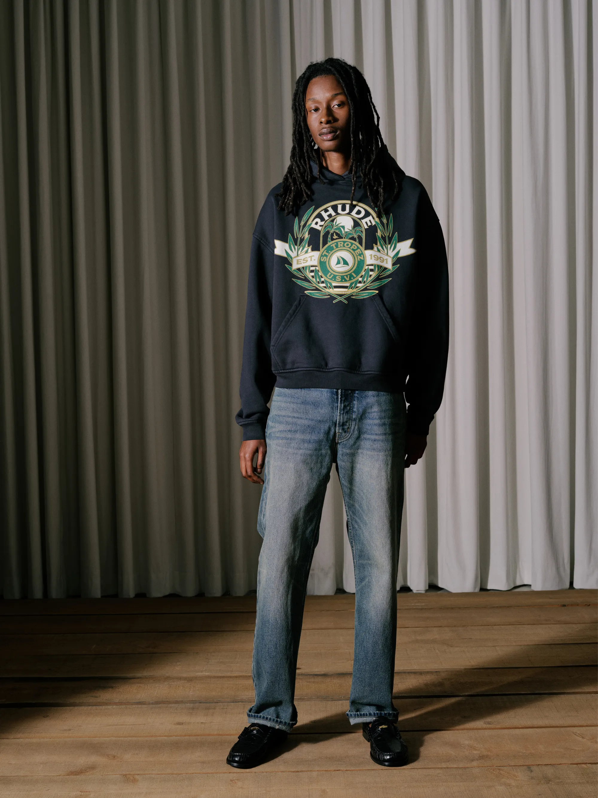 ST.TROPEZ YACHT CREST HOODIE sold by Rhude product image thumbnail 2