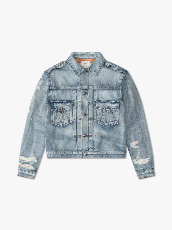 RHUDE DENIM TRUCKER JACKET sold by Rhude
