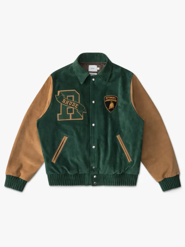 RHUDE LAMBORGHINI LEATHER VARSITY made by Rhude