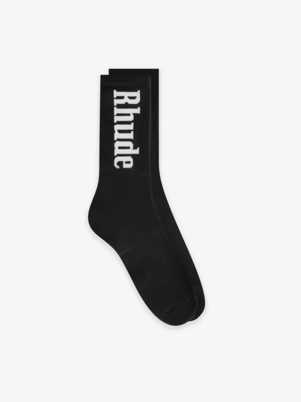 RH VERTICAL LOGO SOCKS sold by Rhude