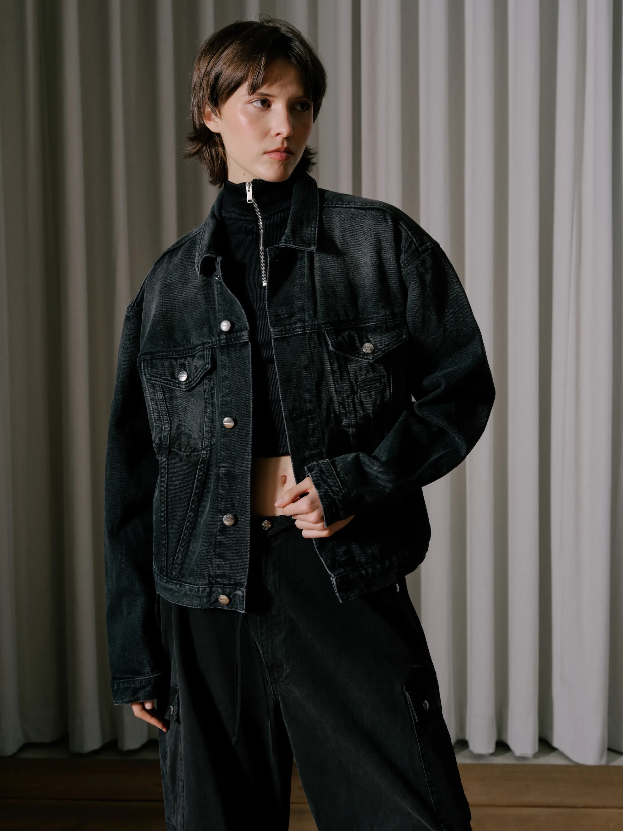 OVERSIZED DENIM TRUCKER JACKET sold by Rhude product image thumbnail 2