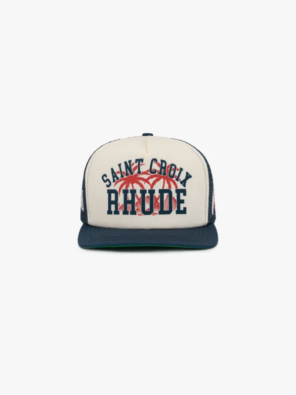 RHUDE SAINT CROIX TRUCKER HAT sold by Rhude