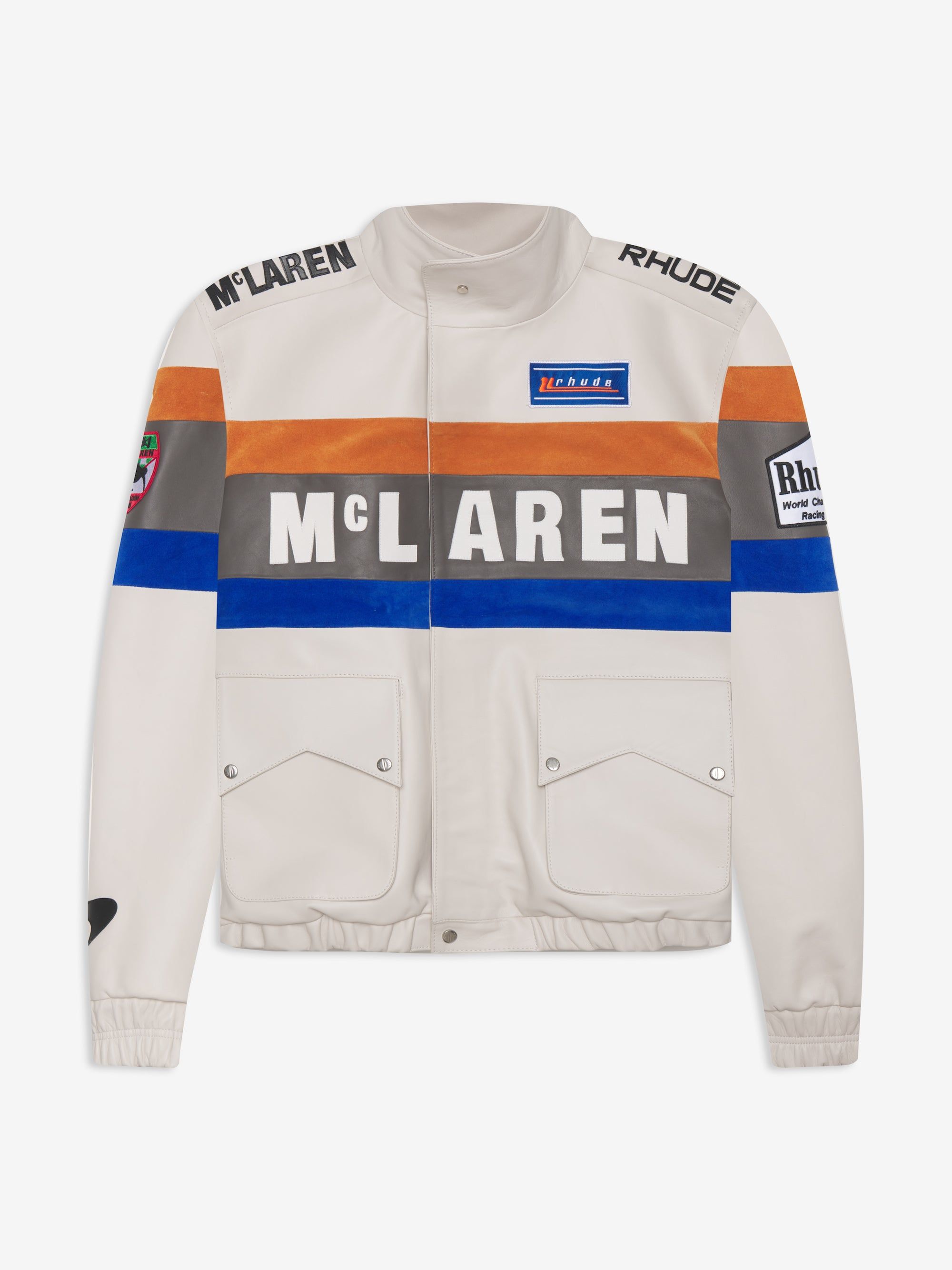 LEATHER RHACING JACKET sold by Rhude