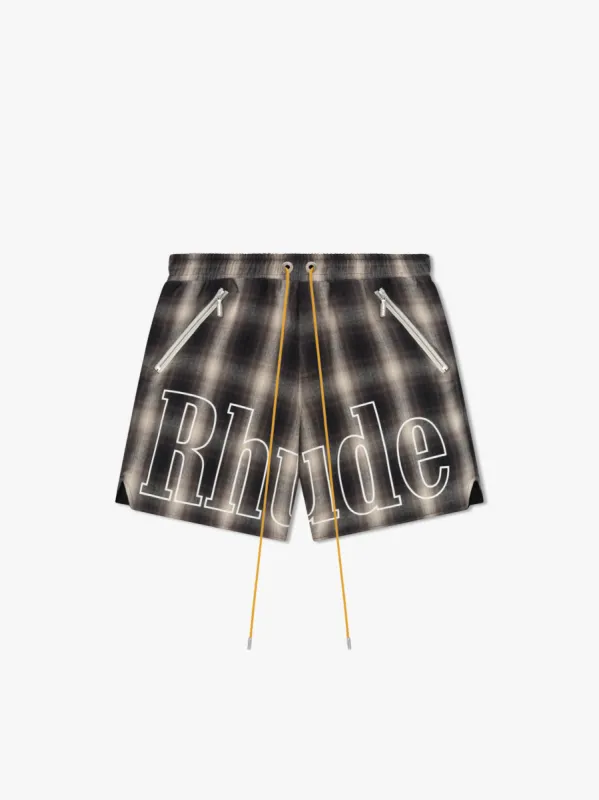 PLAID LOGO SHORT sold by Rhude