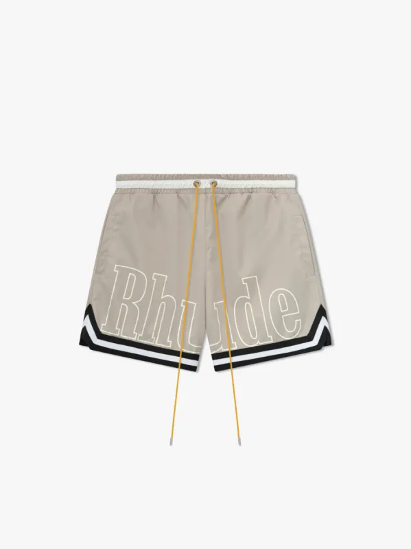RHUDE BASKETBALL SWIM TRUNKS sold by Rhude