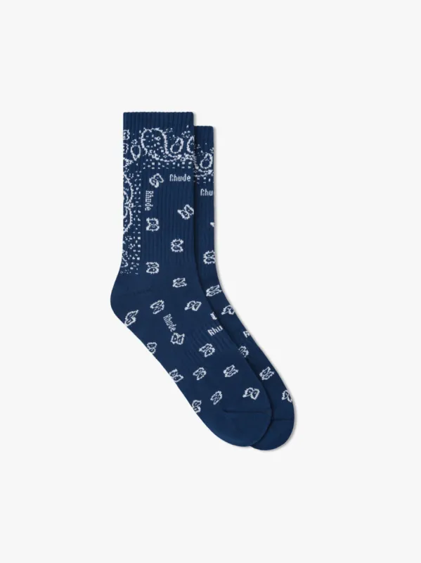 BANDANA JACQUARD SOCK sold by Rhude