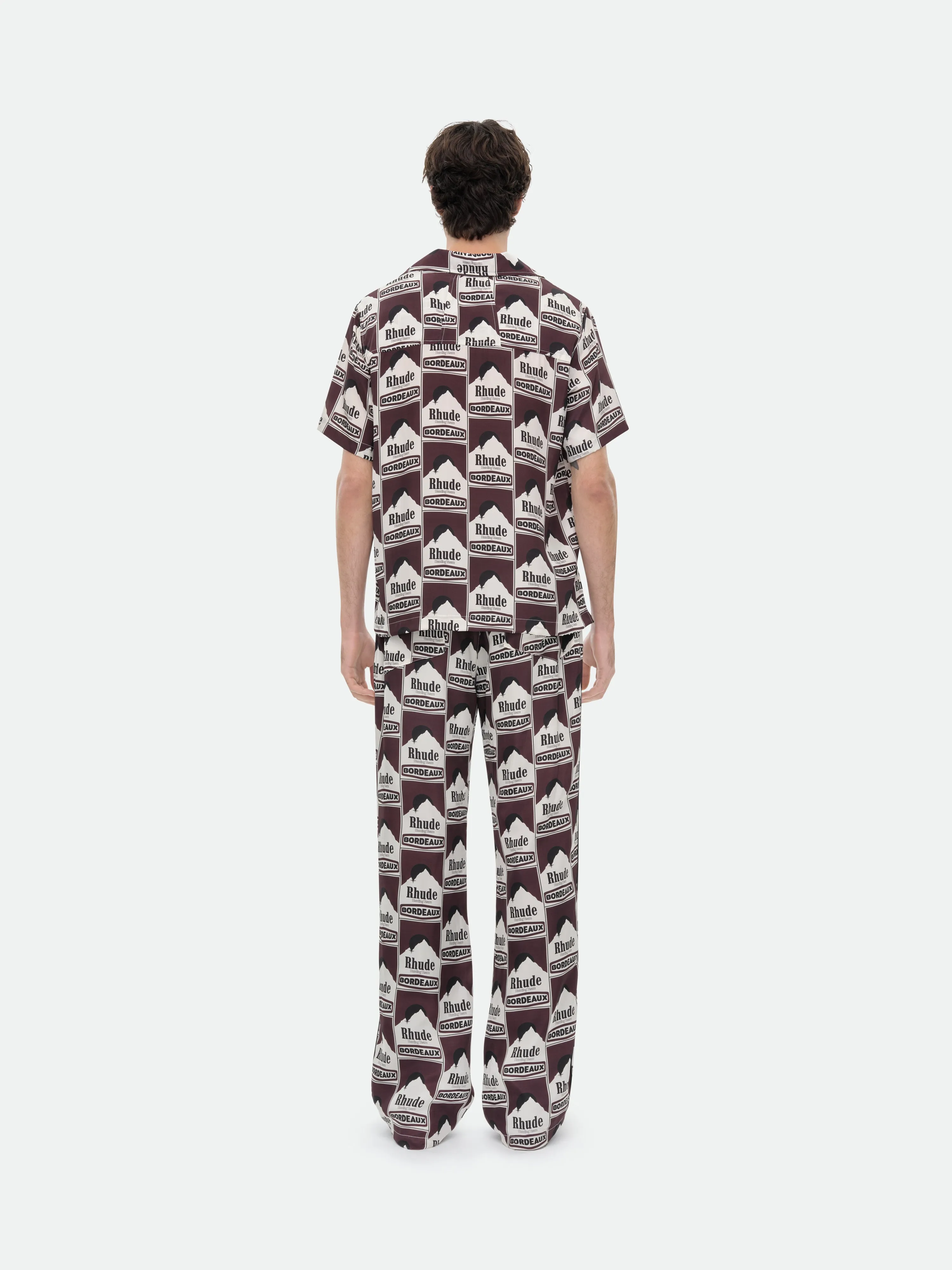 MOONLIGHT BORDEAUX SILK PJ PANT sold by Rhude product image thumbnail 4